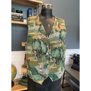 Vintage Golf Vest, Tapestry Design, Chelsea Studio, Large, Sports ~ 220713-MEL 8